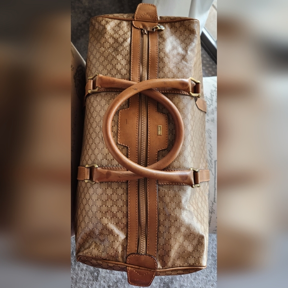 CELINE Macadam Boston Monogram Tan/Cream Duffle Bag UNISEX - Picture 6 of 16